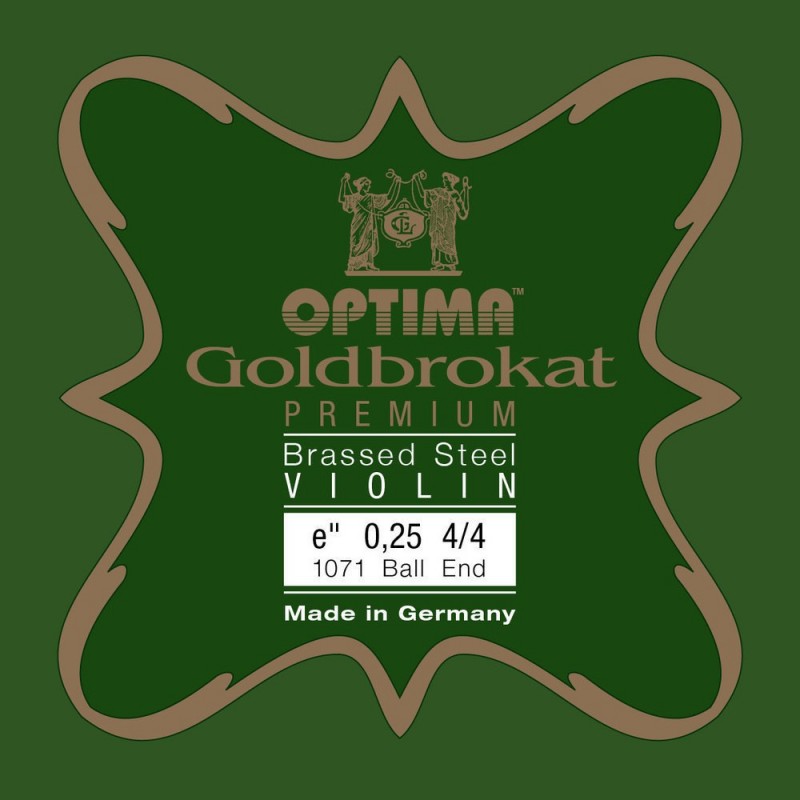 Optima 7163182 Struny do skrzypiec Goldbrokat Premium brass-coated powlekane